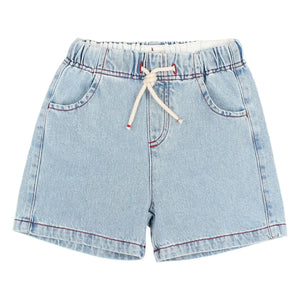 Búho - Washed Denim Bermuda Shorts | Light Blue