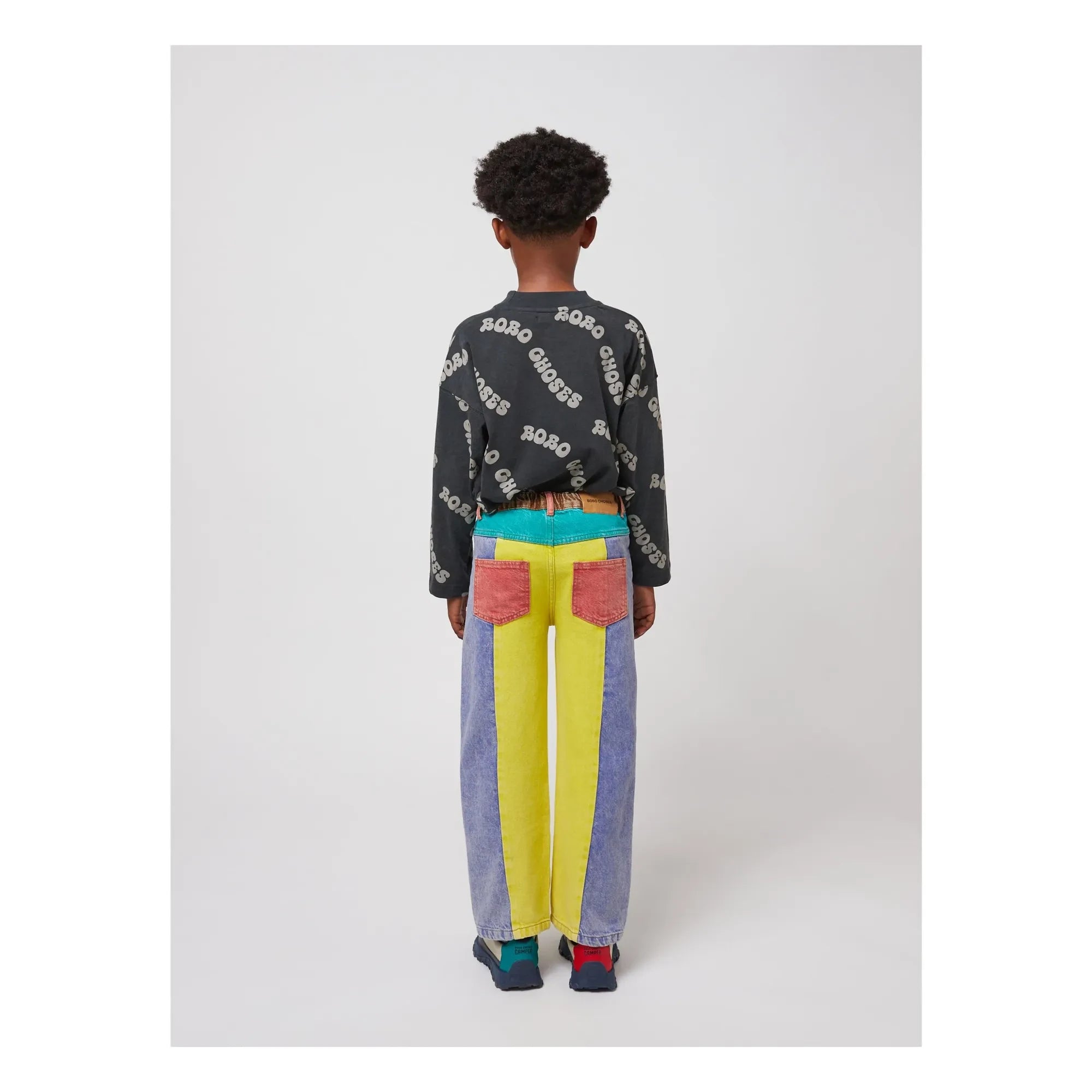 Bobo Choses - Color Block Organic Cotton Jeans | Yellow