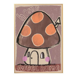 Studio Loco - Large Mushroom Poster | Brown