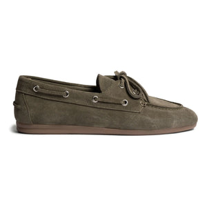 Posa - Suede Boat Shoes | Khaki