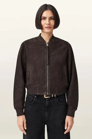 AllSaints kadın süet bomber ceket ORTEN