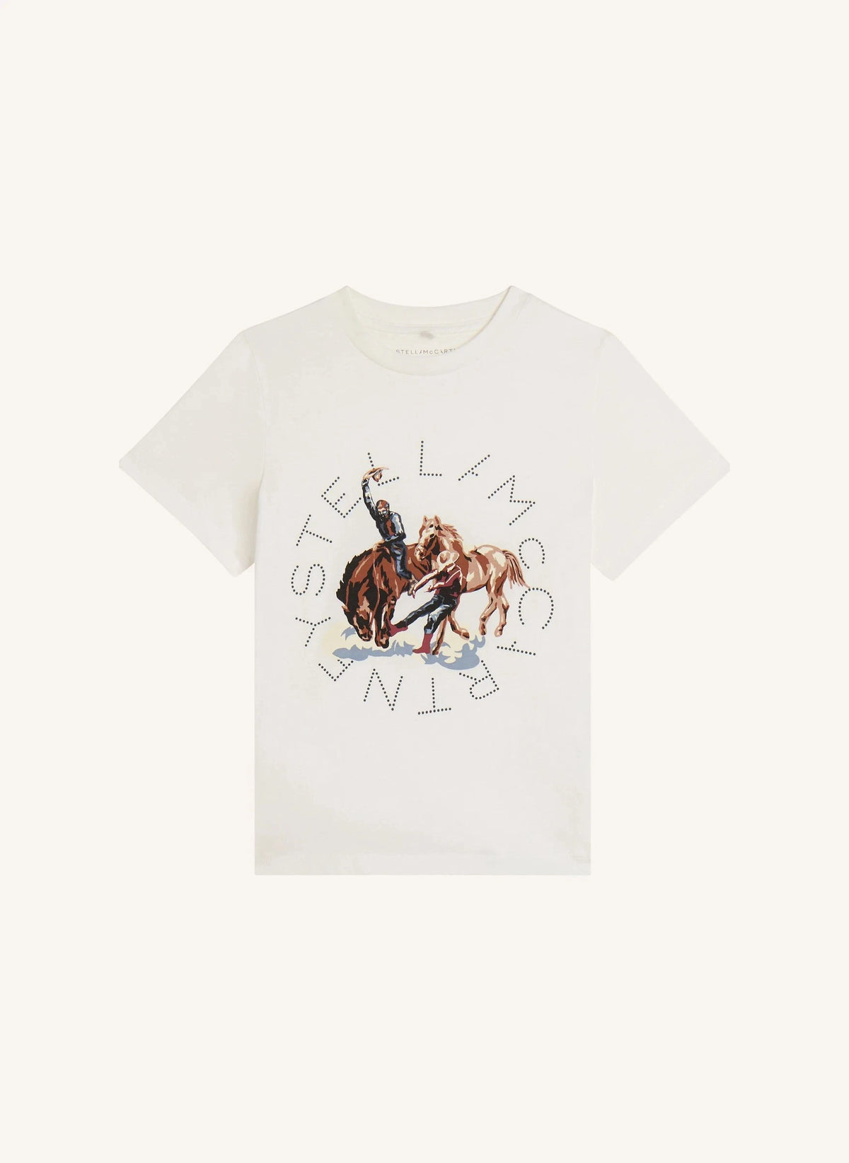 Stella McCartney Kids - Cowboy Tişört Stella Organik pamuk | Fildişi