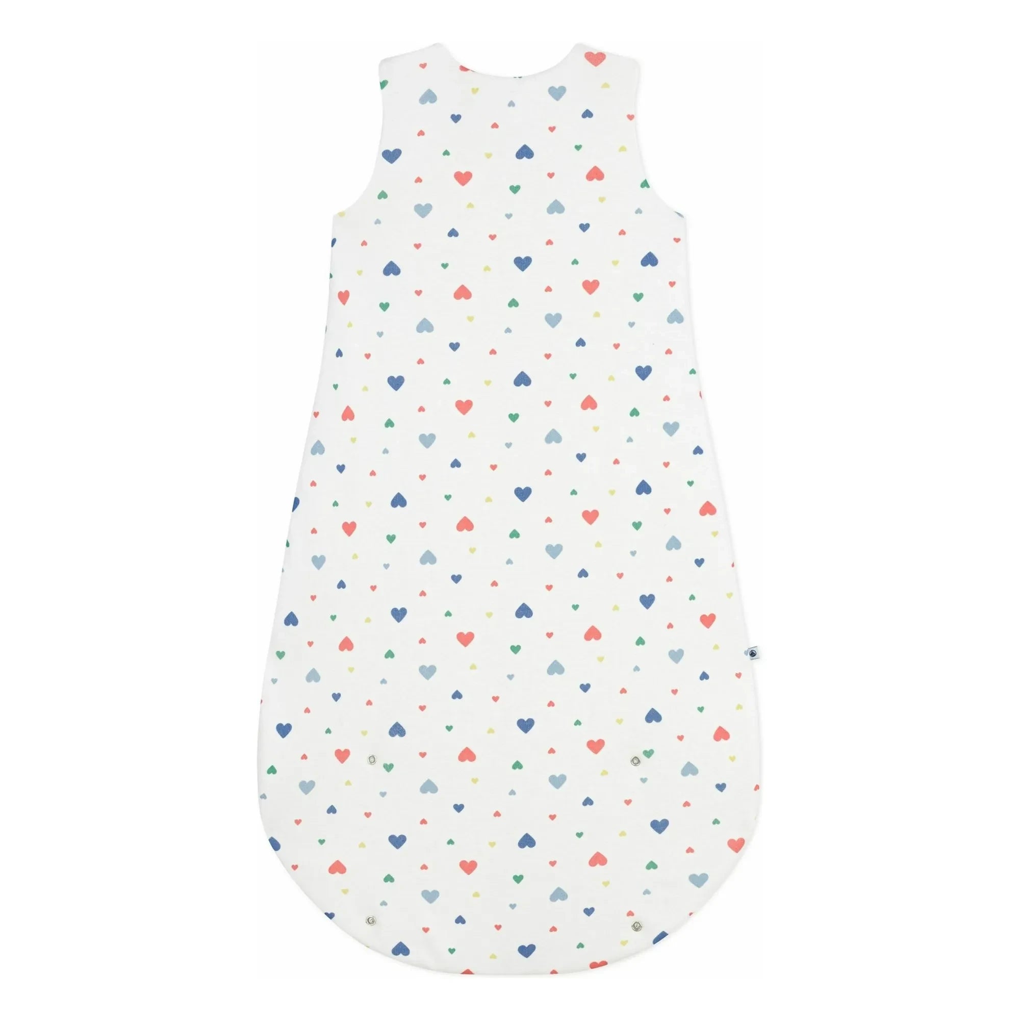 Petit Bateau - Heart Patterned Sleep Suit | White
