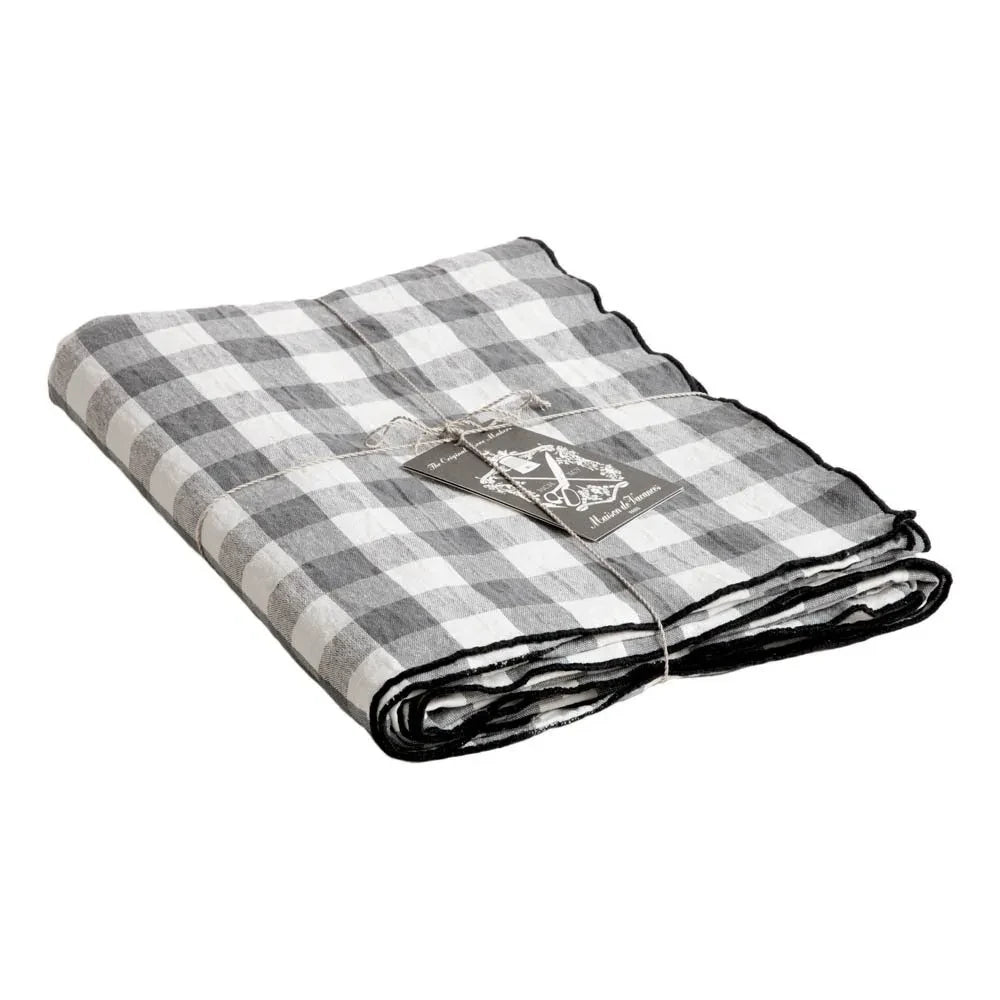 Holiday Home - Kayrak Vichy Rectangular Tablecloth | Vichy Ardoise