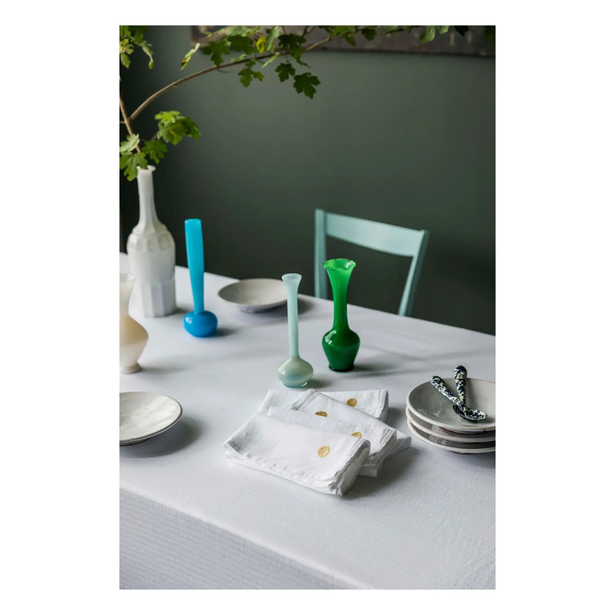 La Cerise Sur Le Gâteau - Napkins - Set of 2 | White