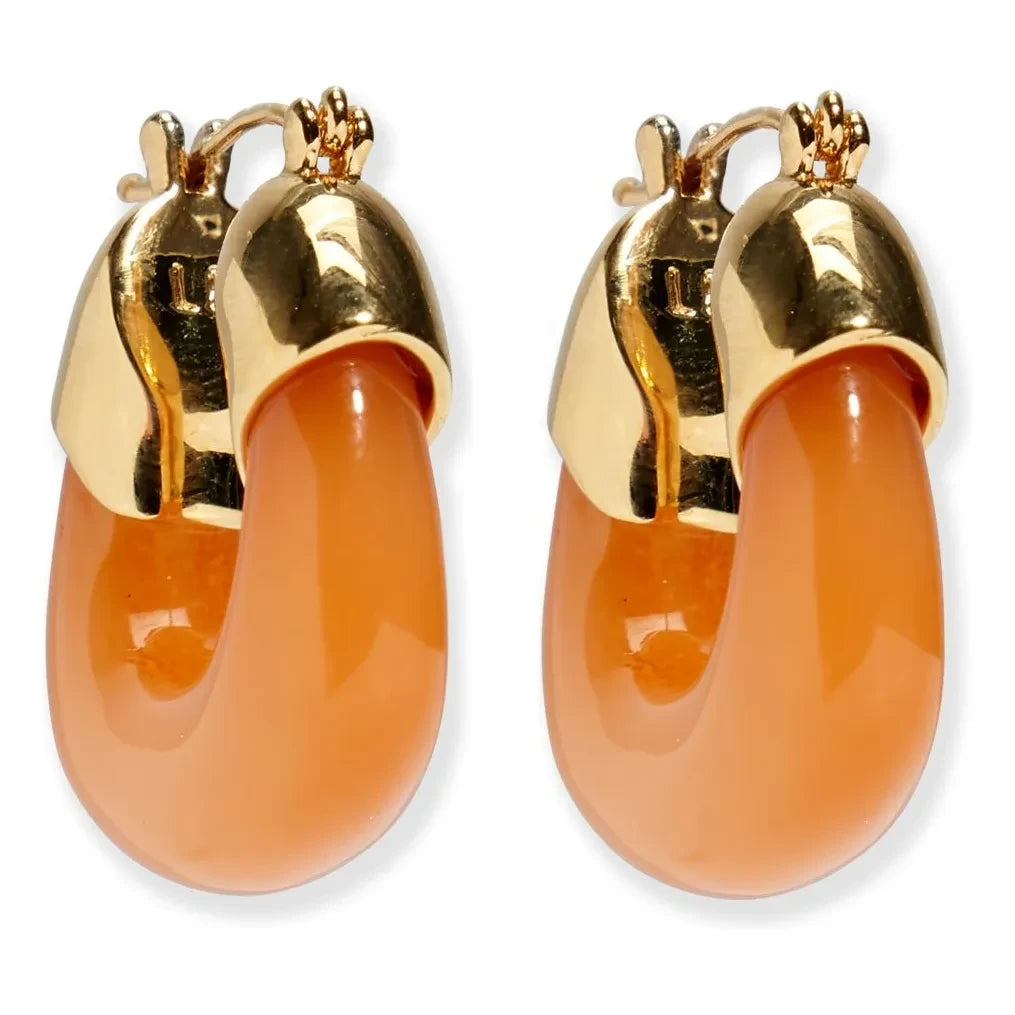 Lizzie Fortunato - Mini Organic Earrings | Tangerine