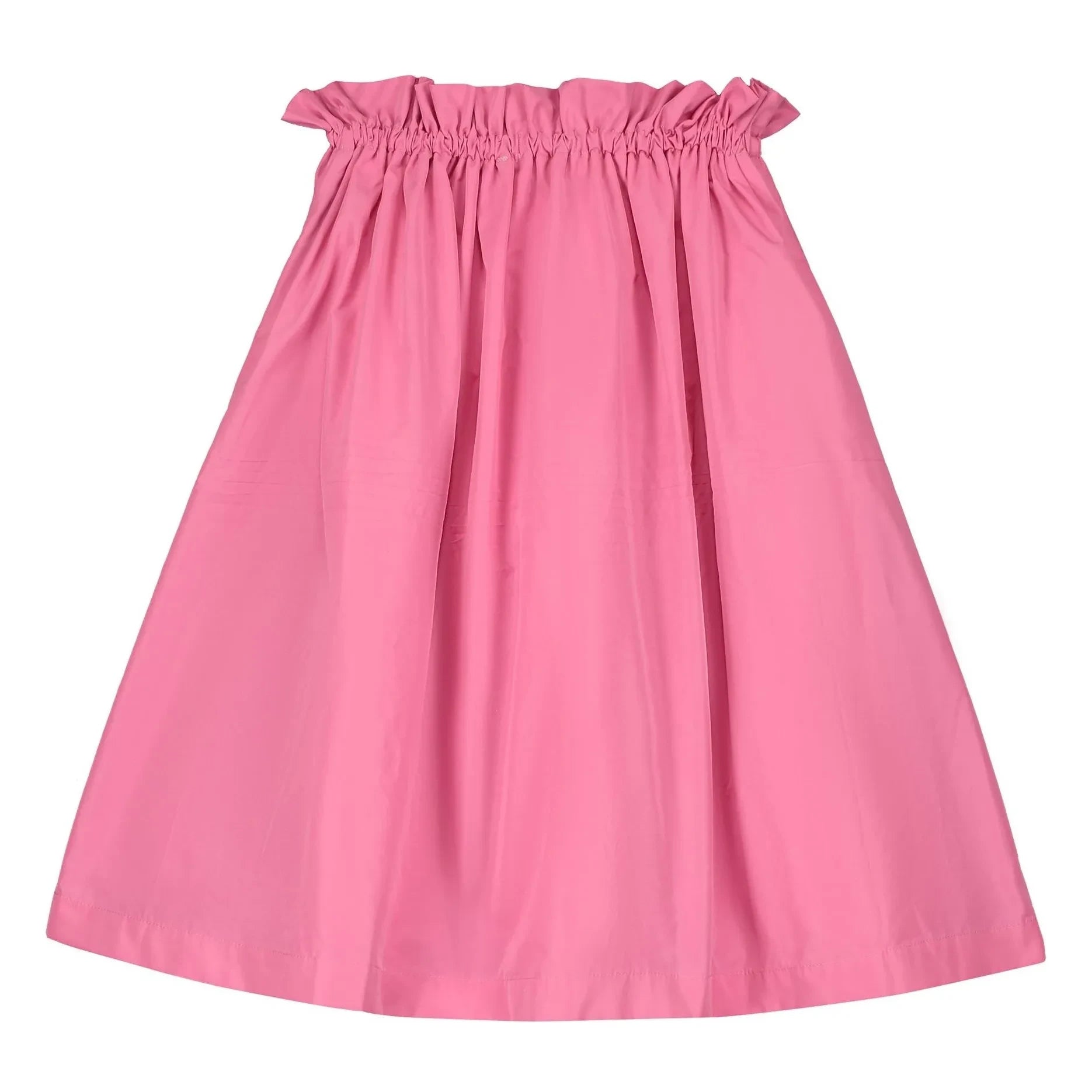 Tangerine - Gathered Waist Midi Skirt | Pink