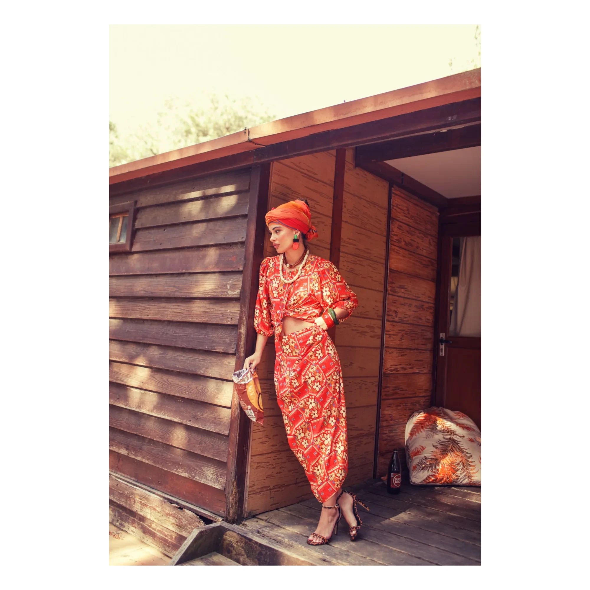 Sisters Department - Floral Pattern Skirt | Red