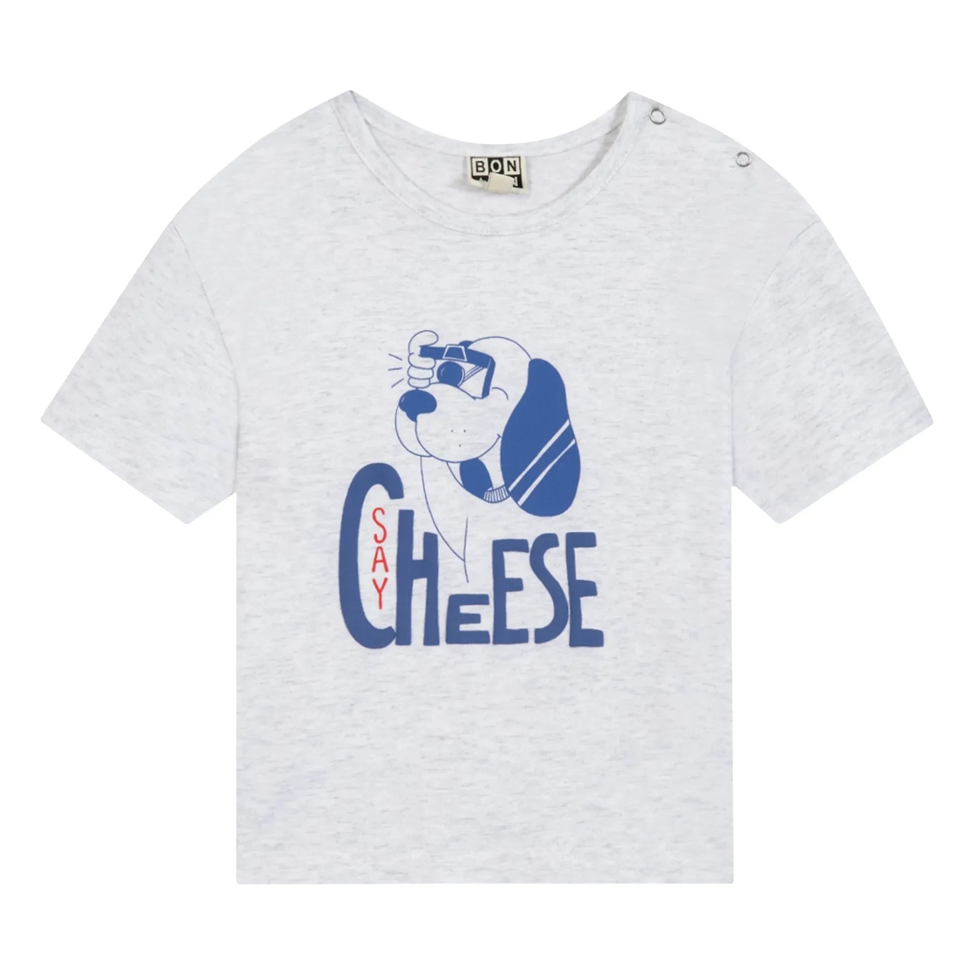 Bonton - Livo Say Cheese Spotted T-Shirt | Gray