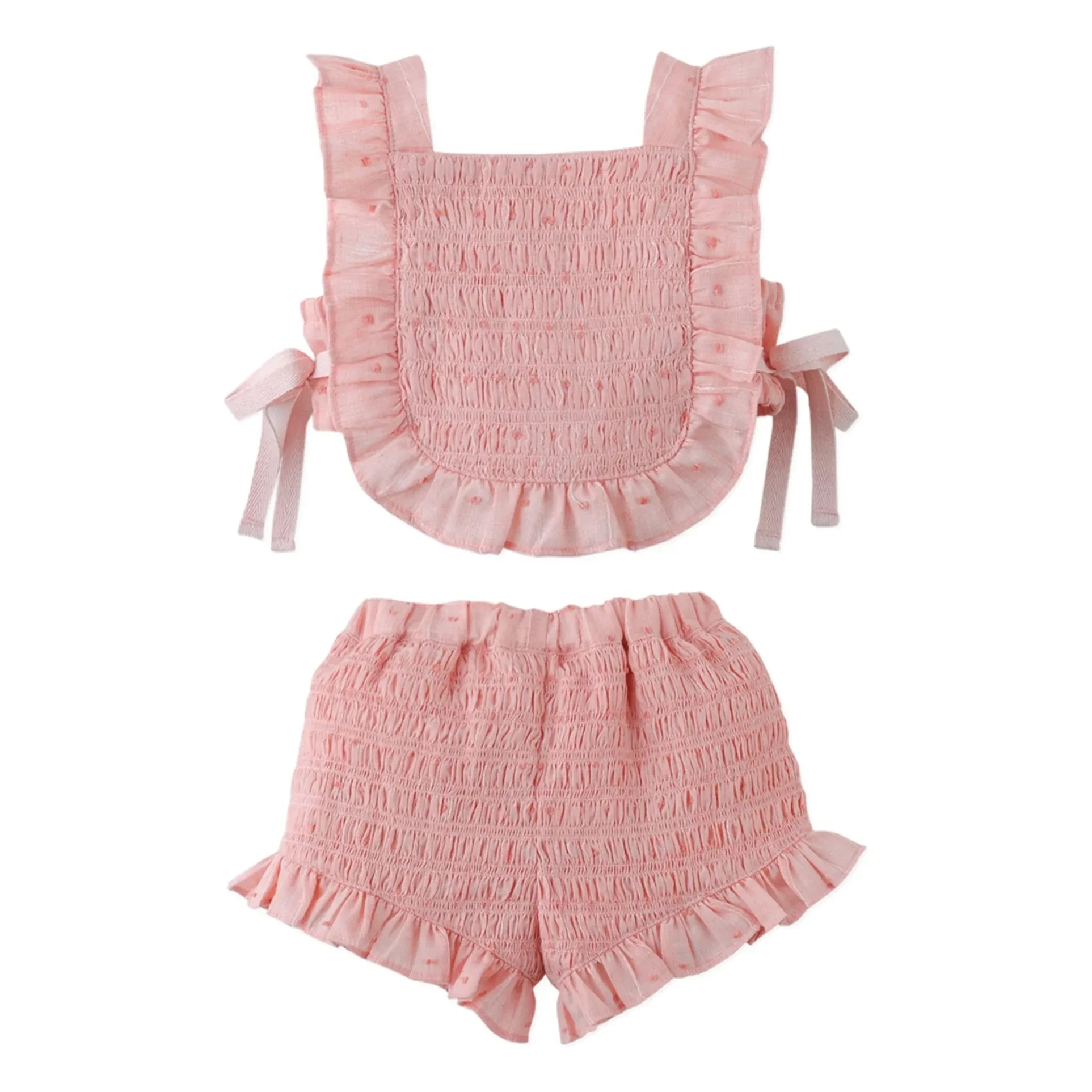 Gingersnaps - Alexa Gathered Top and Shorts Set | Pink