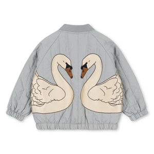 Konges Sløjd - Juno Swans Bomber Ceket | Gri mavi