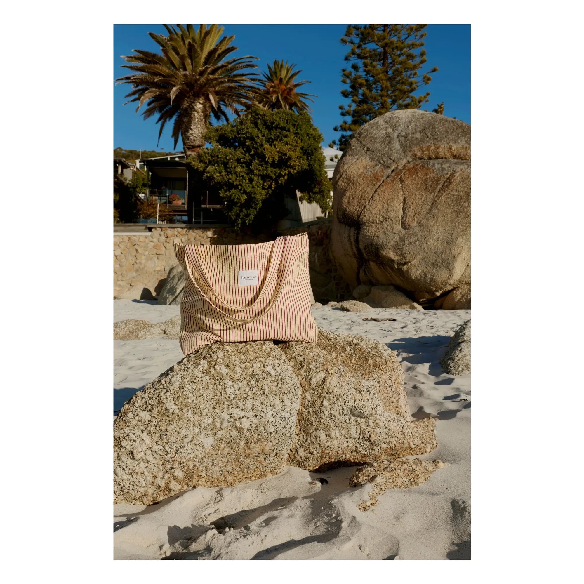 Studio Noos - Striped Beach Bag | Pale Yellow
