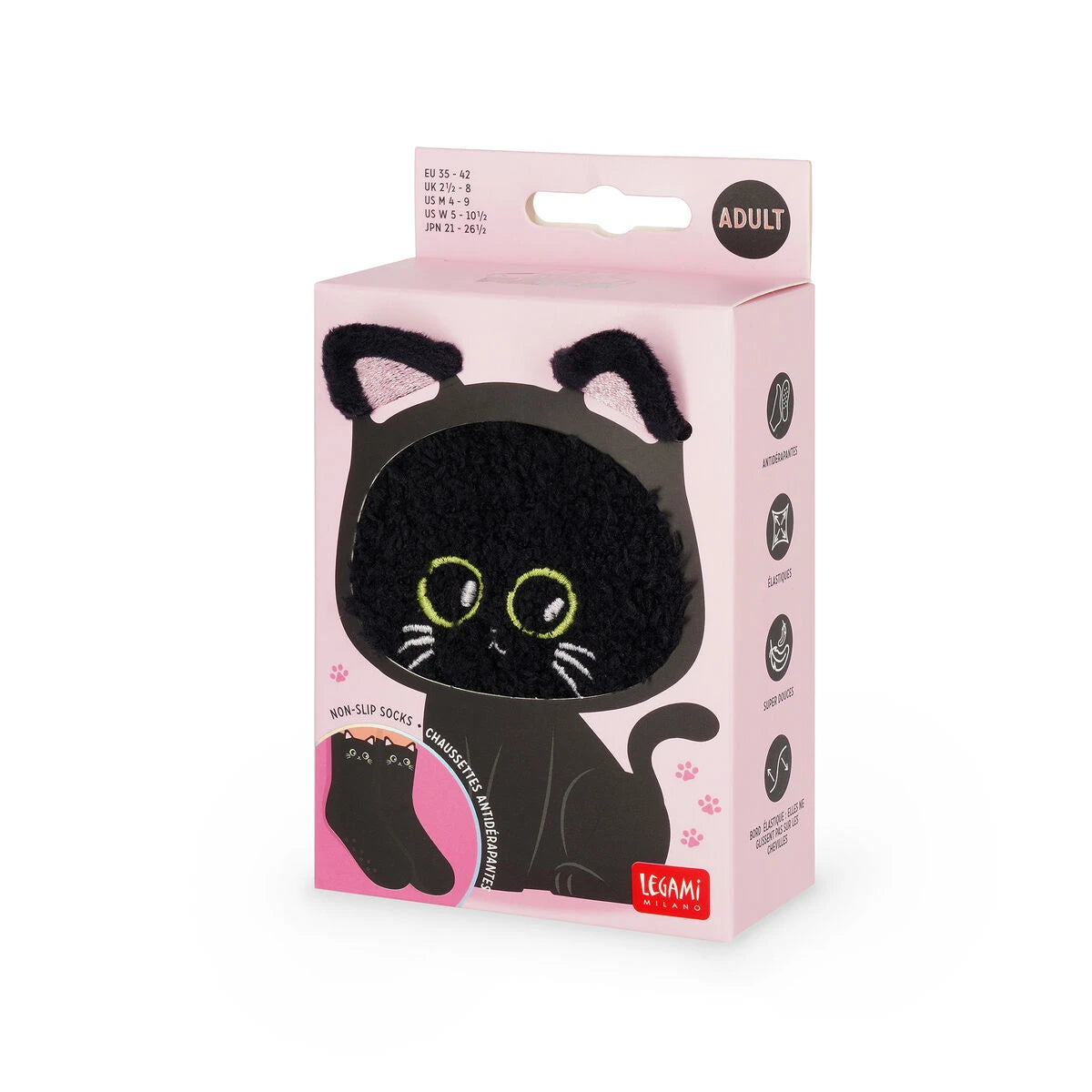 Legami - Non-Slip Kitty Socks Adults - A Perfect Fit!