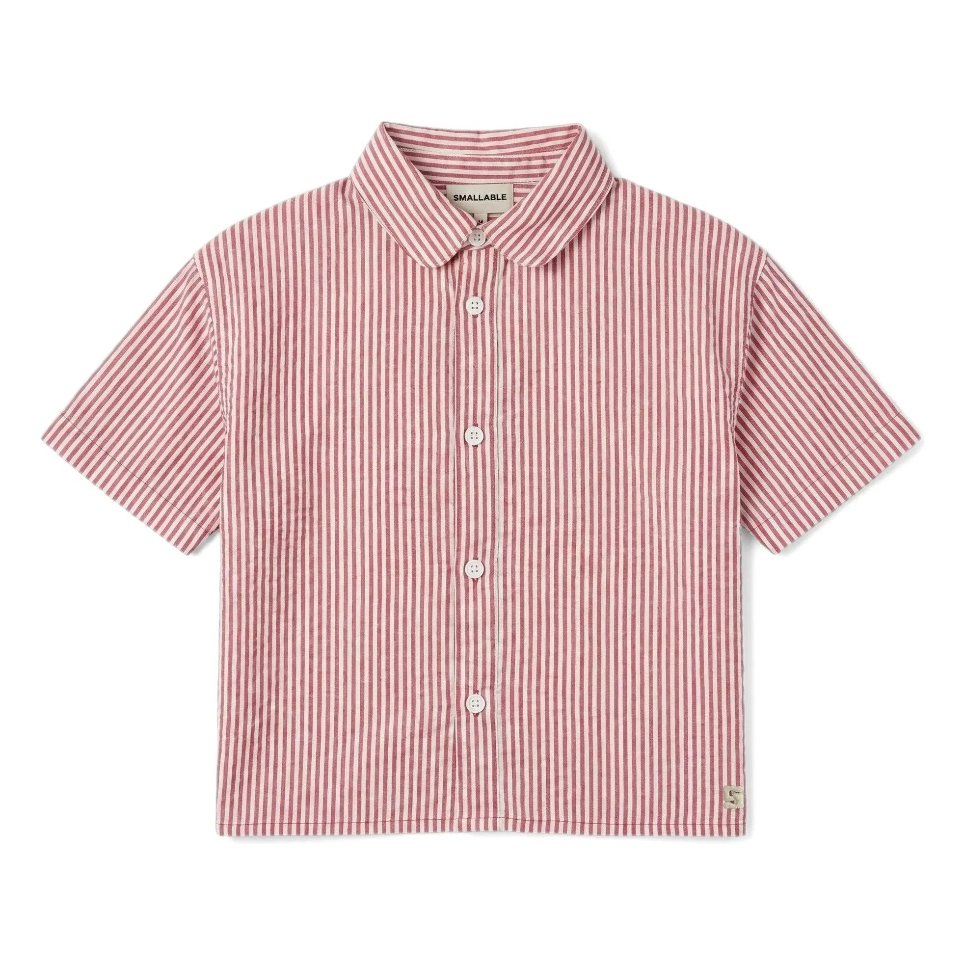 Smallable Kid - Sawyer Striped Shirt | Cherry Red