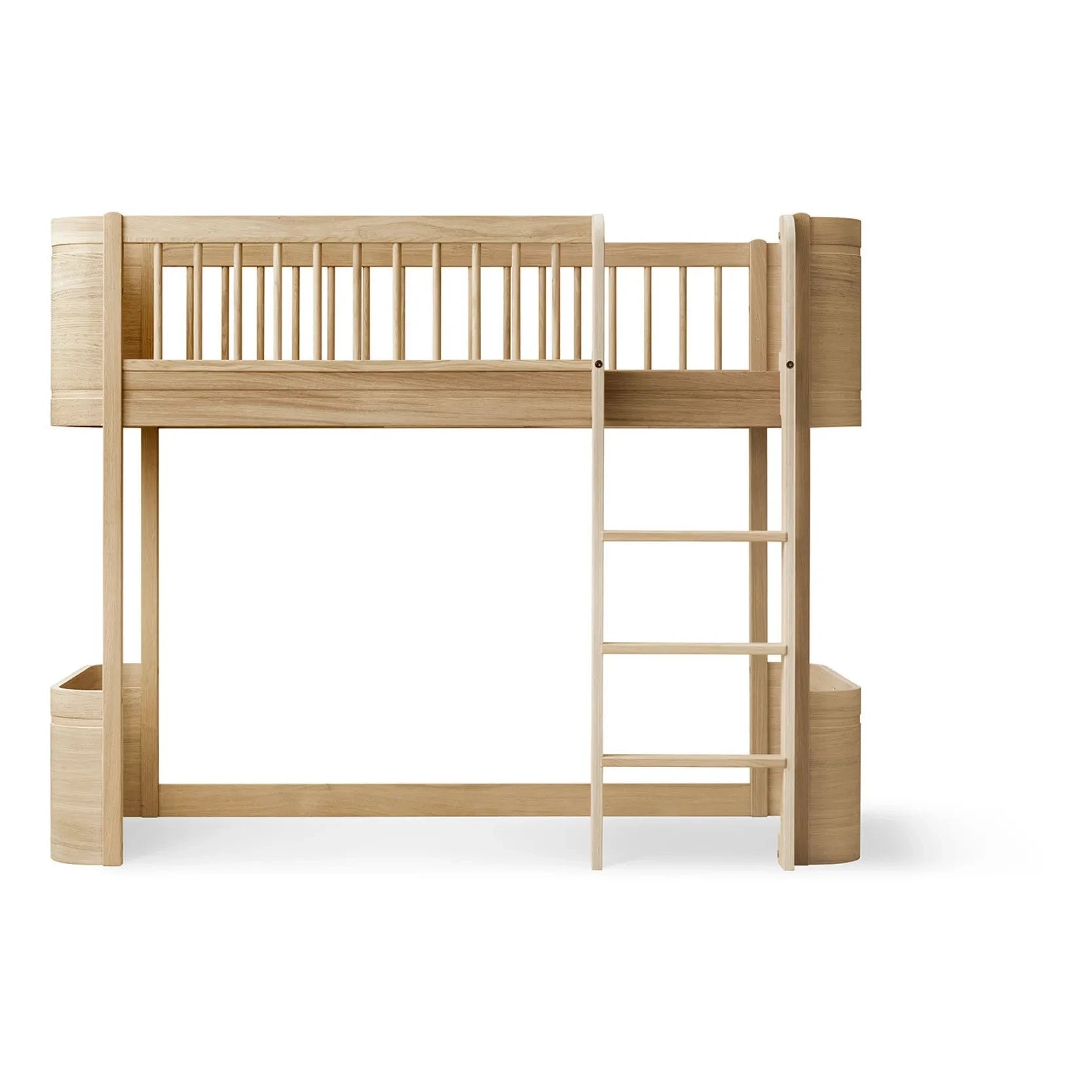 Oliver Furniture - Wood Mini+ loft yatak | Meşe