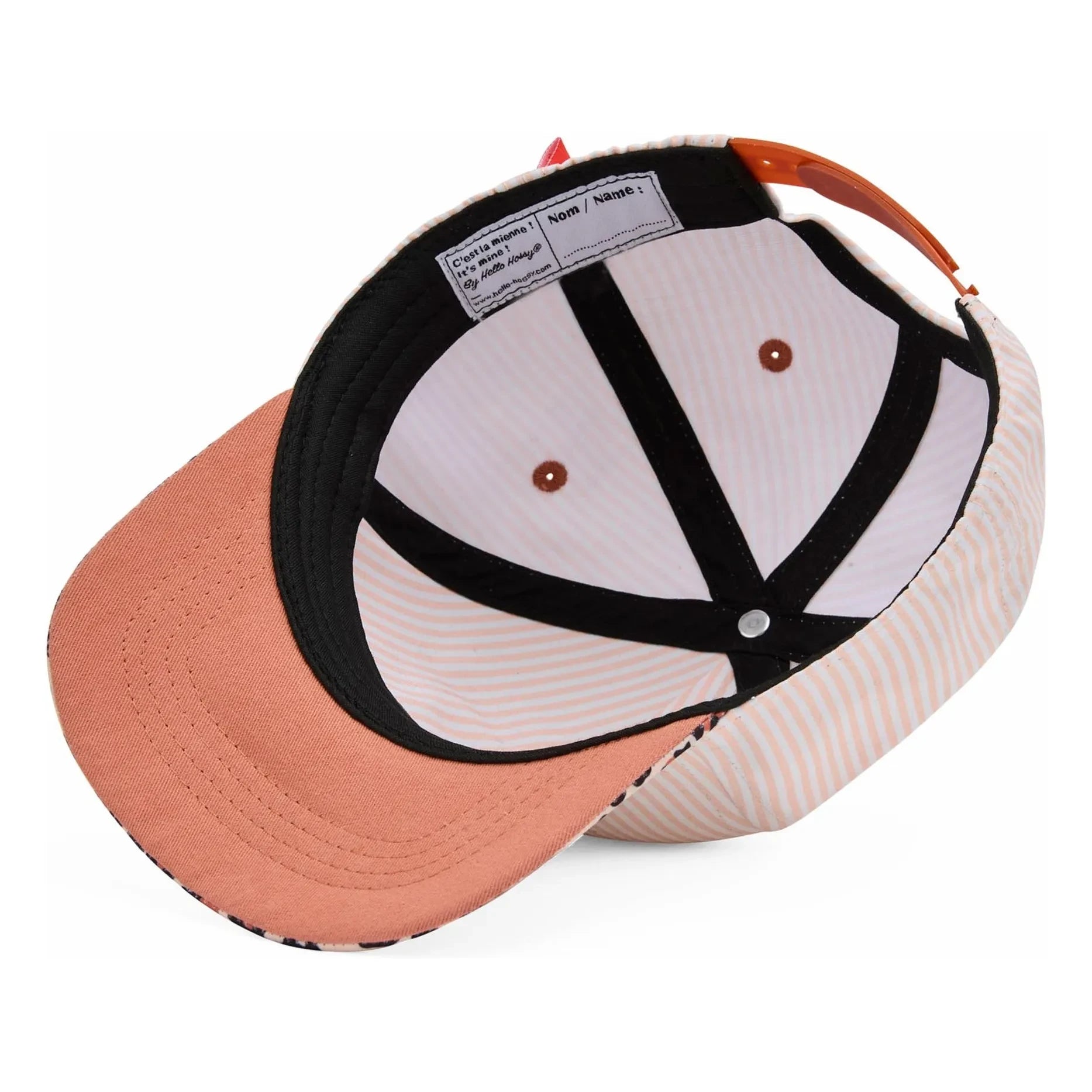 Hello Hossy - Organic Cotton Leopard Print Curved Visor Hat | Cream