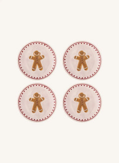 Bloomingville - Binna Sweet Plates - Set of 4 | Pink