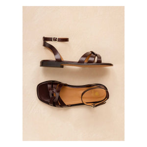 Bobbies - Hanaé Leather sandals | Coffee