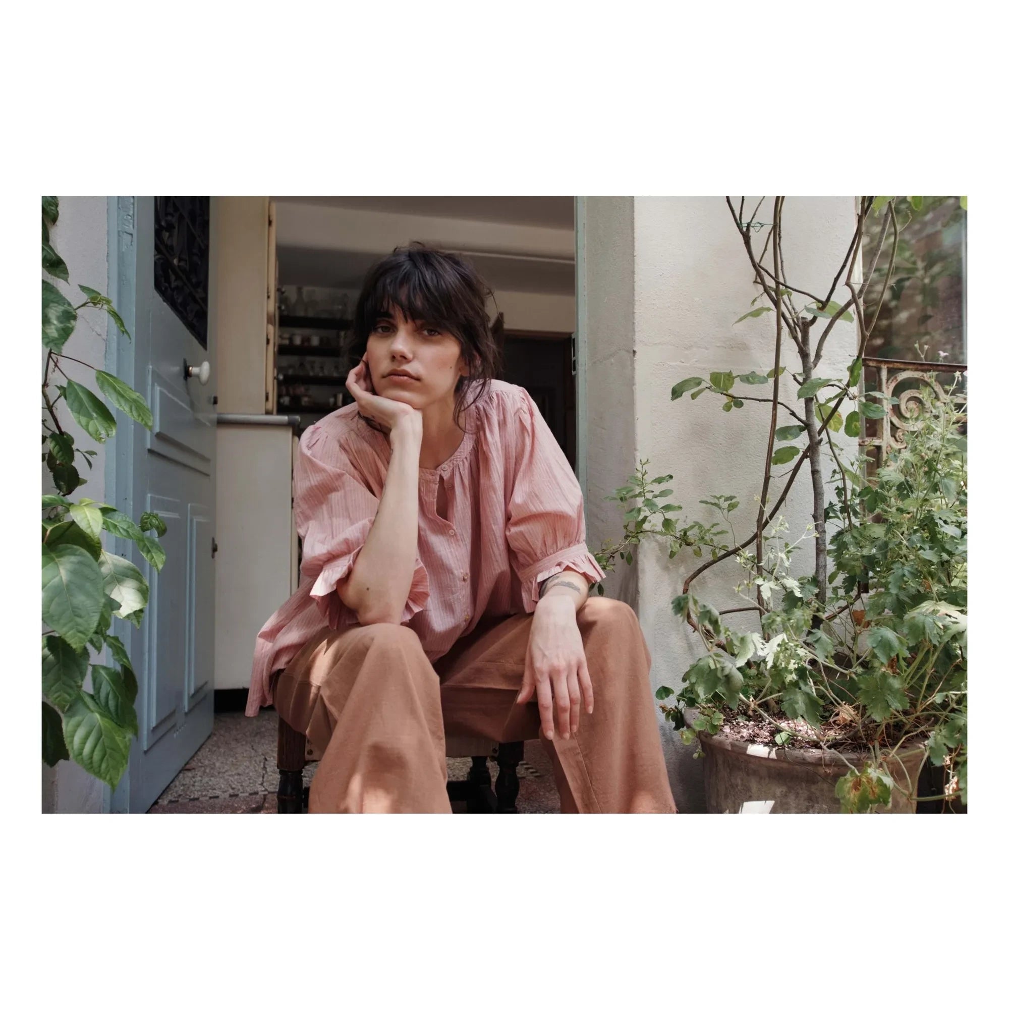 Emile et Ida - Pink Khadi Cotton Blouse