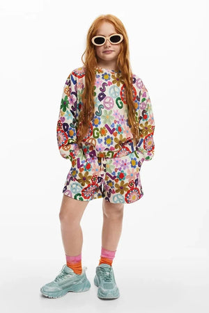 Desigual Çocuk Pamuklu Sweatshirt