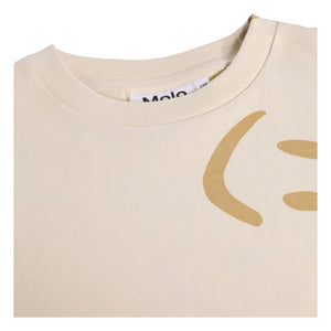 Molo - Riley Smiles Organic Cotton T-Shirt | Beige