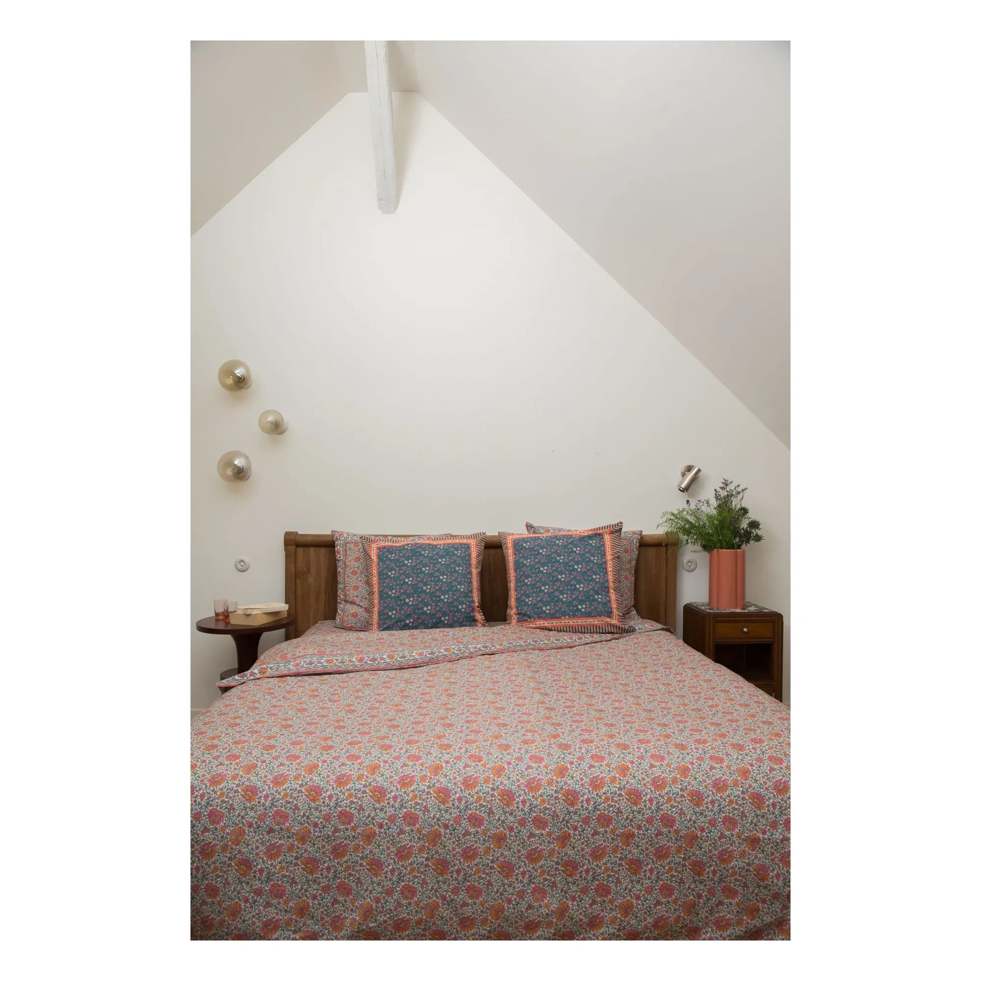 Louise Misha - Organic Cotton Noemie Duvet Cover | Orange