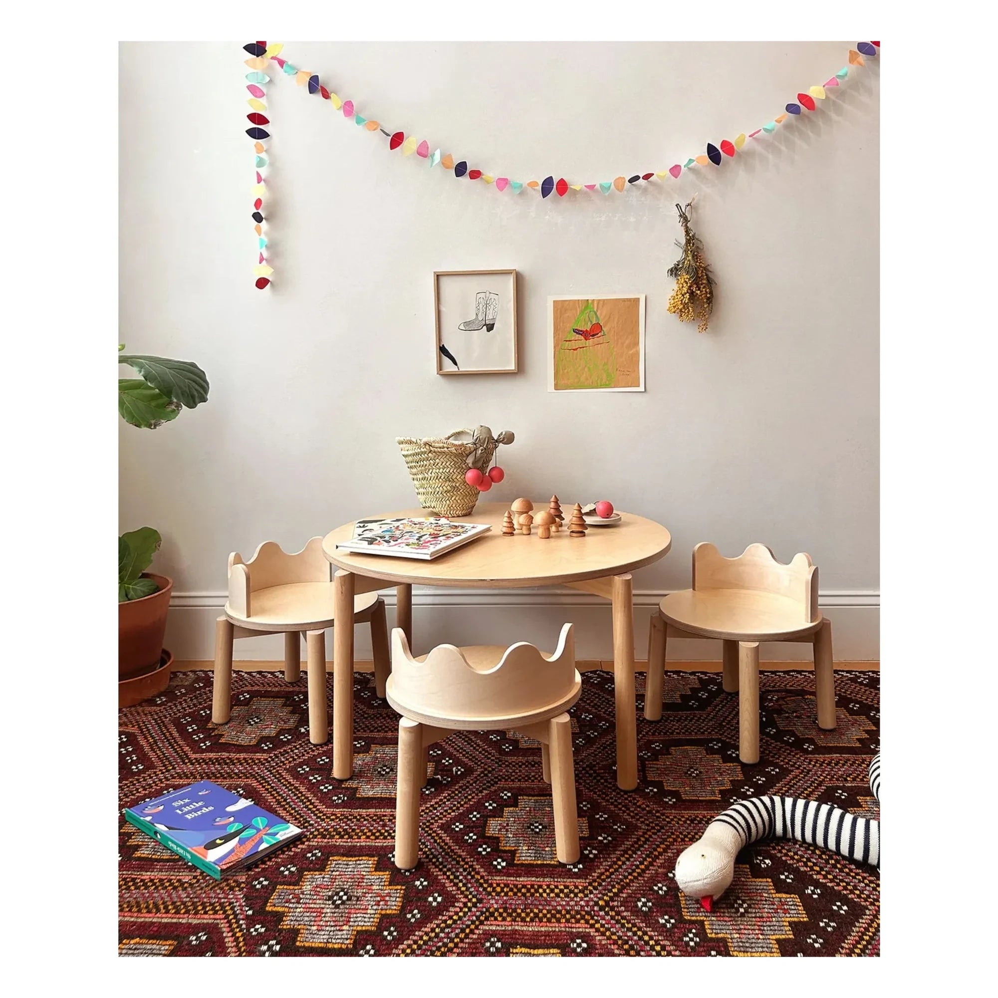 Oeuf NYC - Moss Chairs - Set of 2 | Light Wood