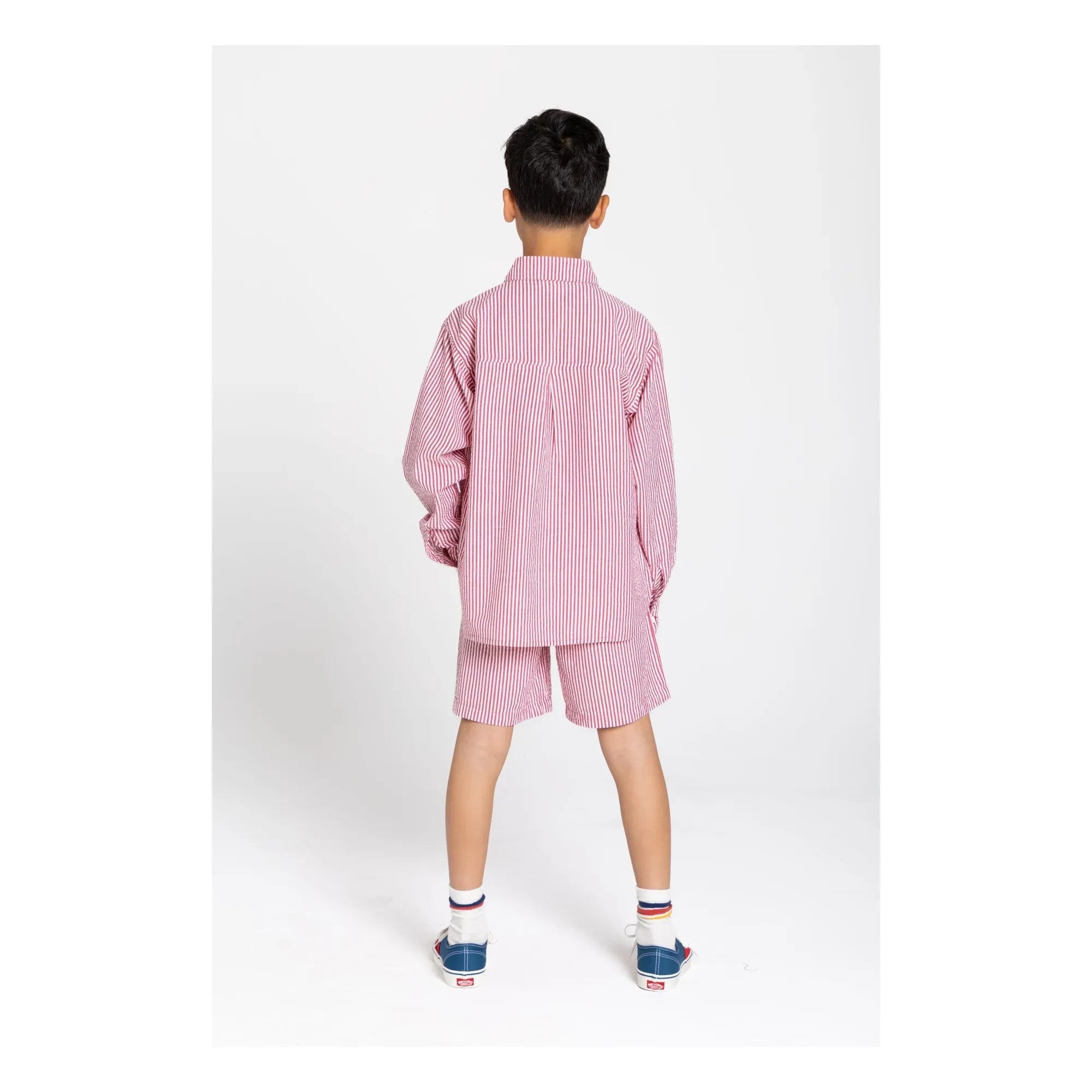 Smallable Kid - Striped Shirt | Cherry Red