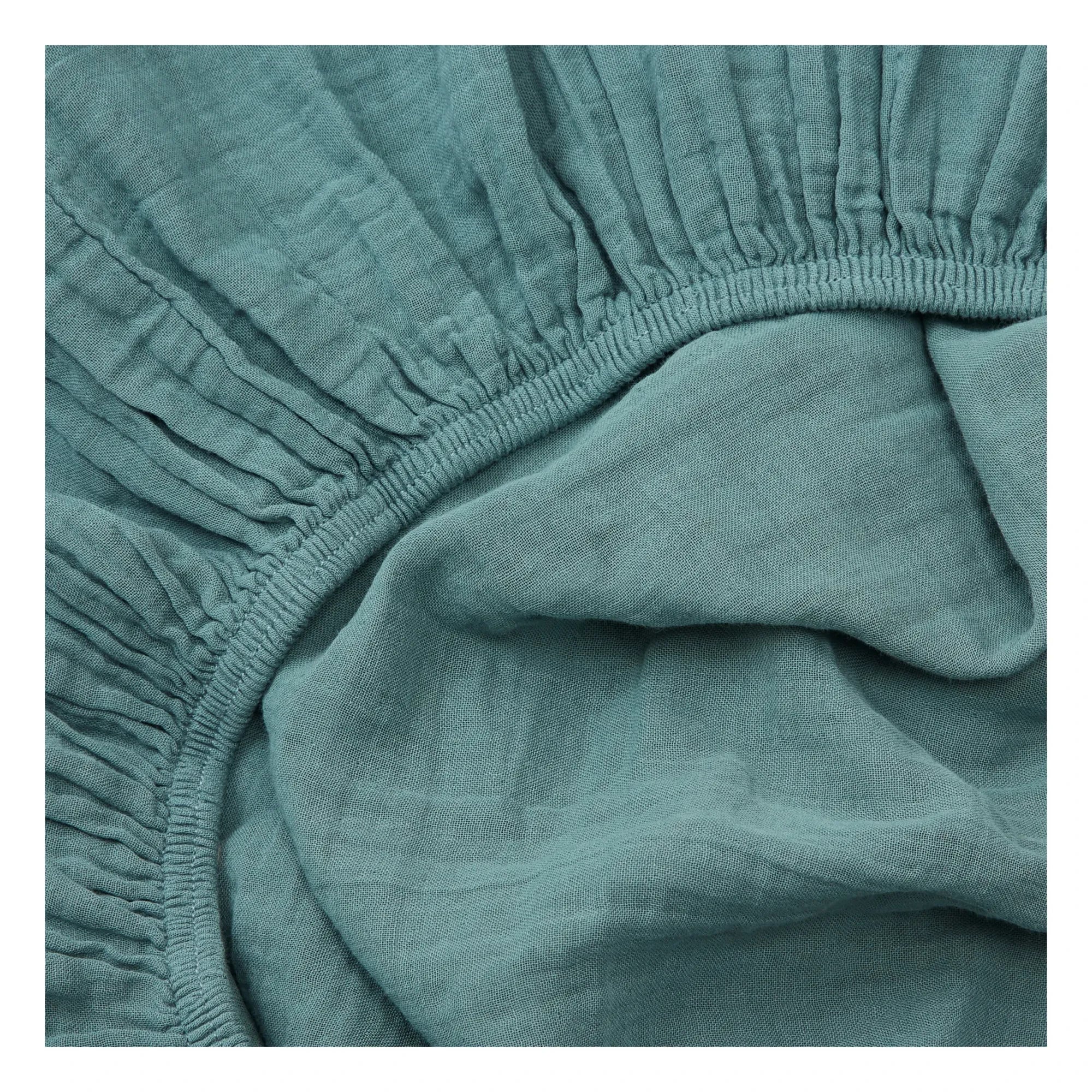Haomy - Cotton Flannel Fitted Sheet | Blue Stone