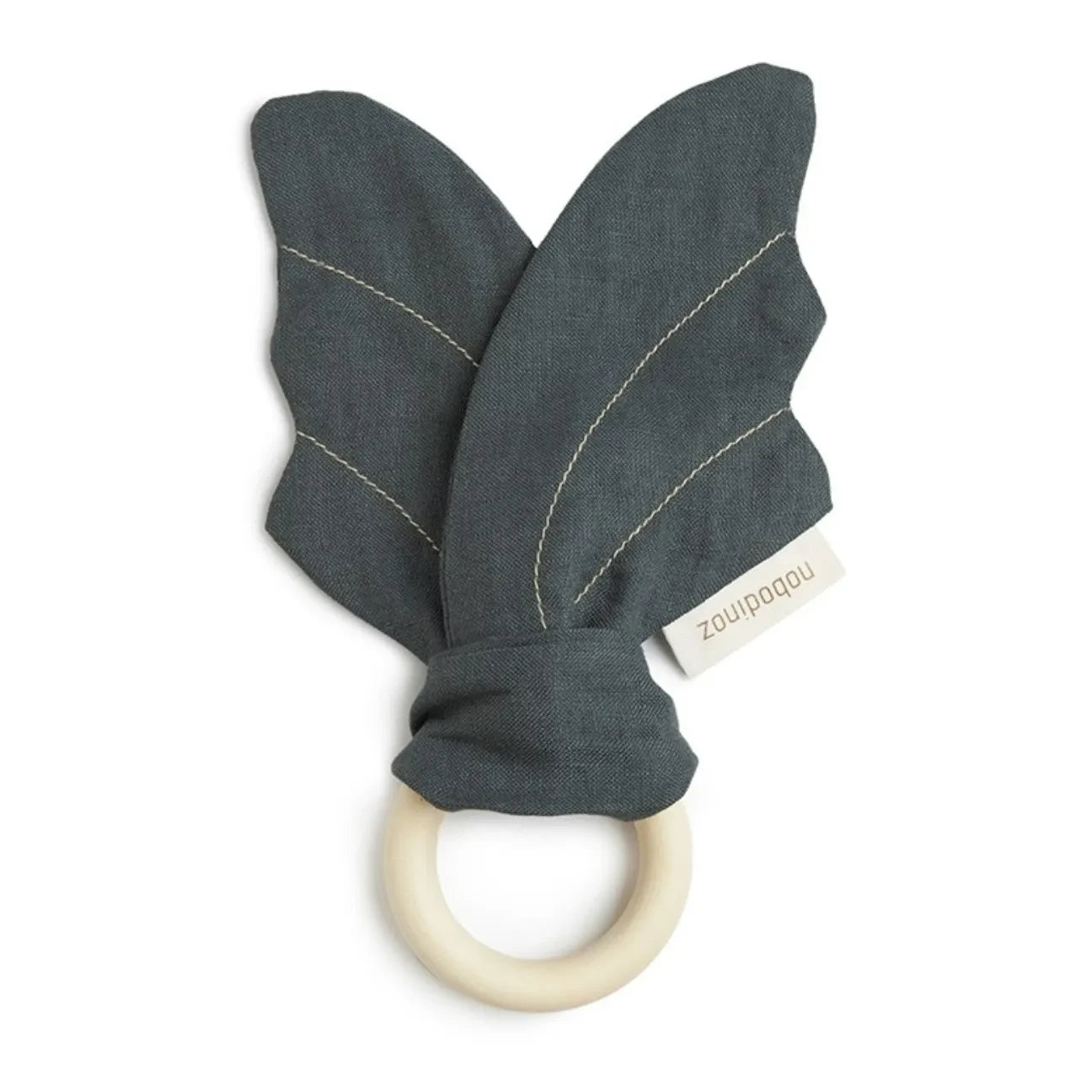 Nobodinoz - Teething Ring - French Linen | Blue
