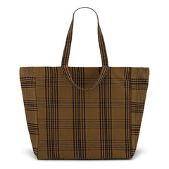Rose in April - Elisa Tartan tote bag | Brown