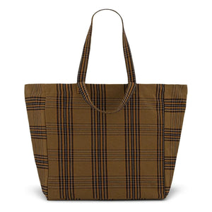 Rose in April - Elisa Tartan tote bag | Brown