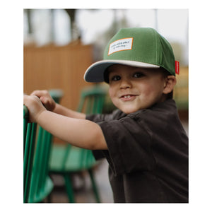 Hello Hossy - Organic Cotton Mini Curved Visor Hat | Green