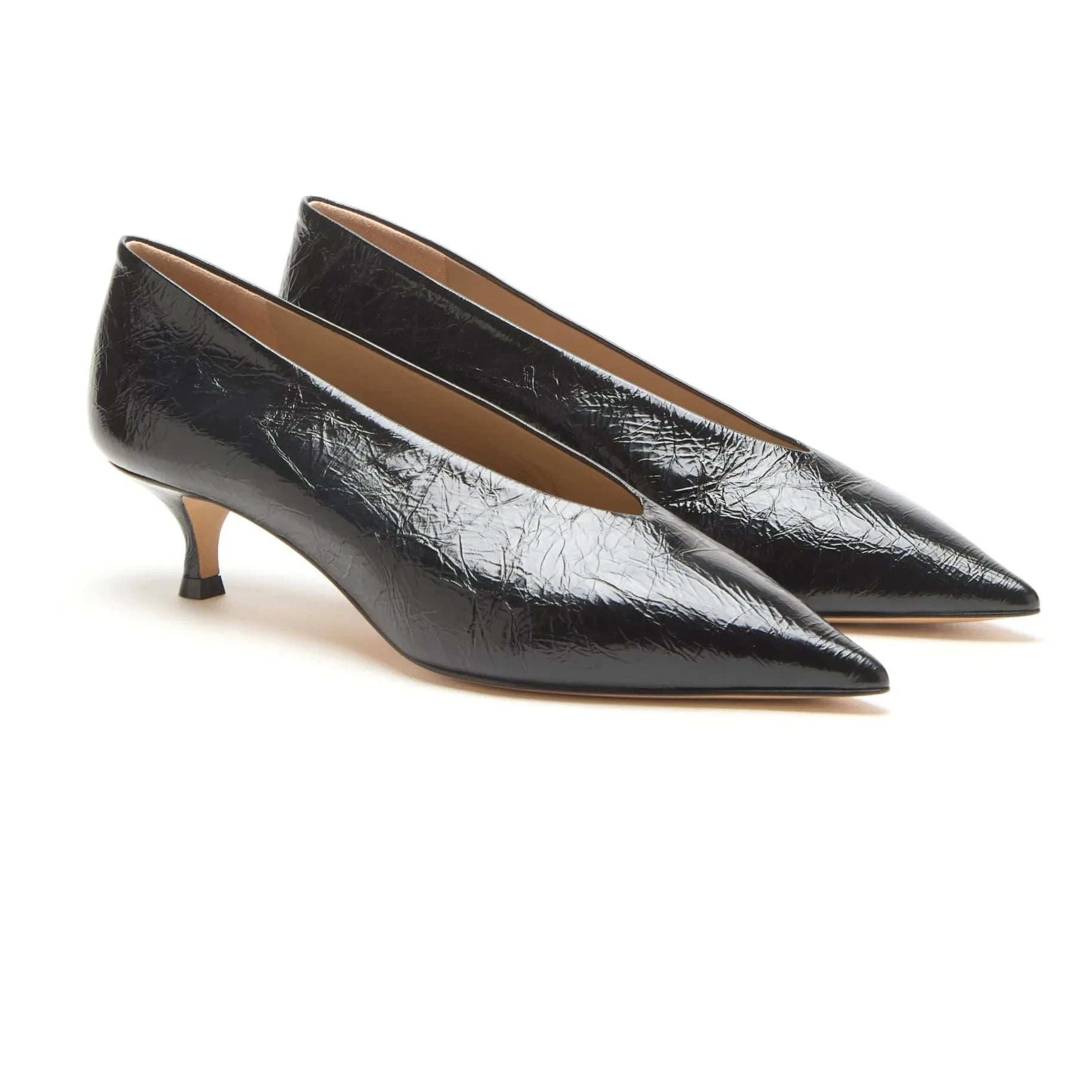 Le Monde Beryl - Babouche Nappa Leather Heeled Shoes | Black