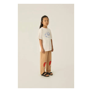 The Campamento - Oversized Organic Cotton Phone T-Shirt | Ecru