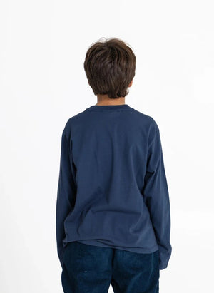 Smallable Kid - Bam "Keep On Moving" Organic Cotton T-Shirt | Gray Blue