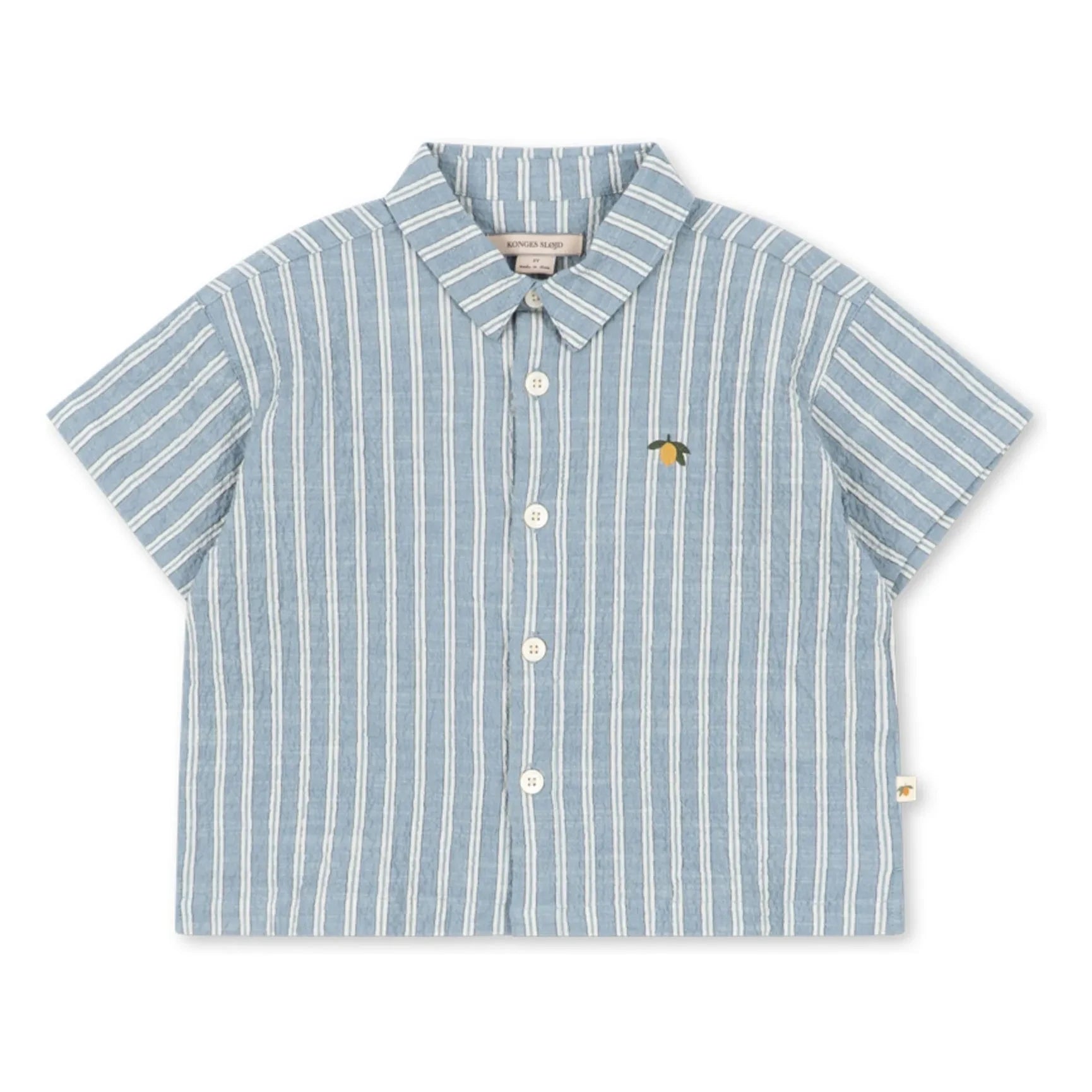 Konges Sløjd - Elliot Striped Organic Cotton Shirt | Blue