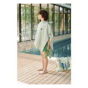 Liewood - Tote Bag Large Planks Organic Cotton | Green Water