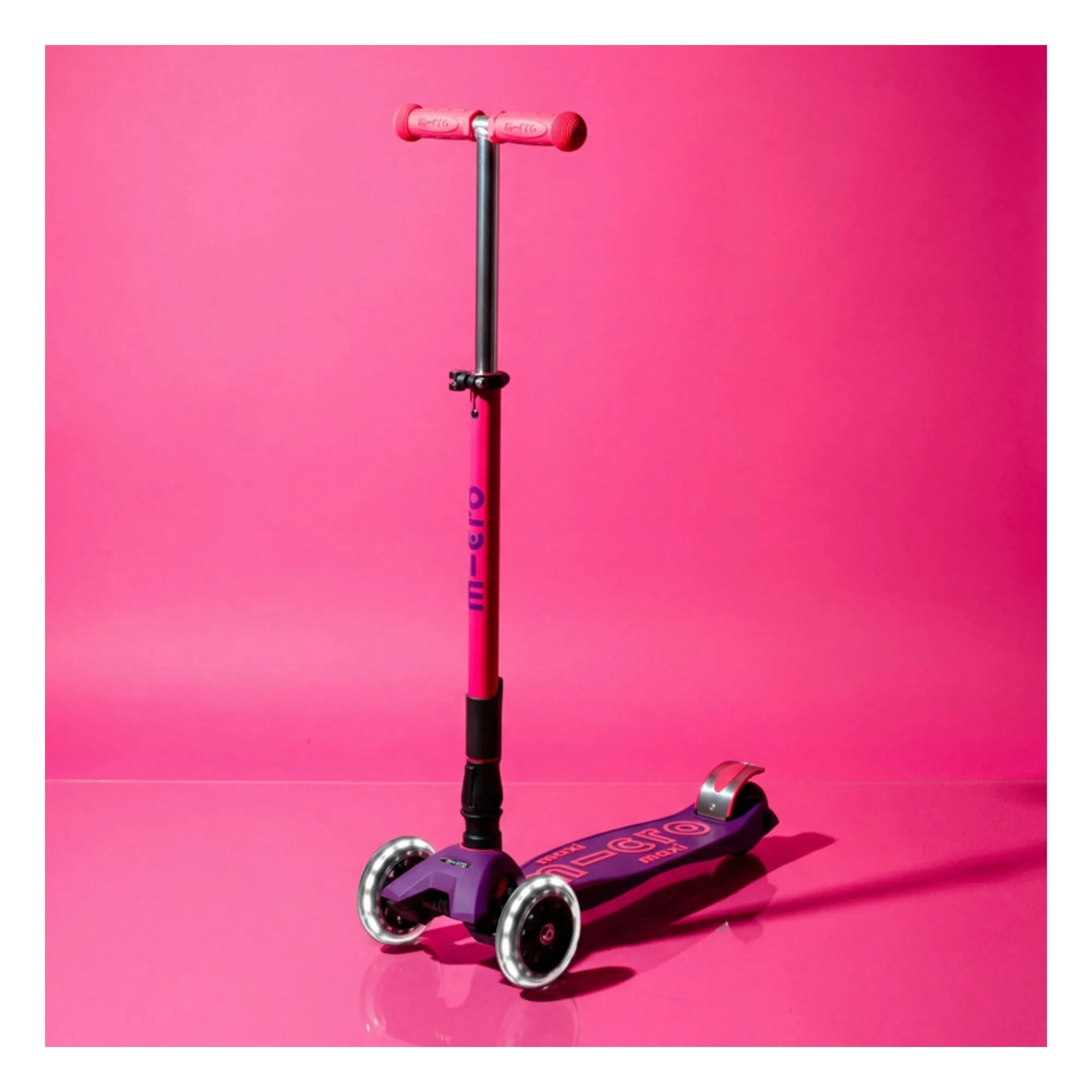 Micro - Maxi Foldable Neon LED Scooter | Pink