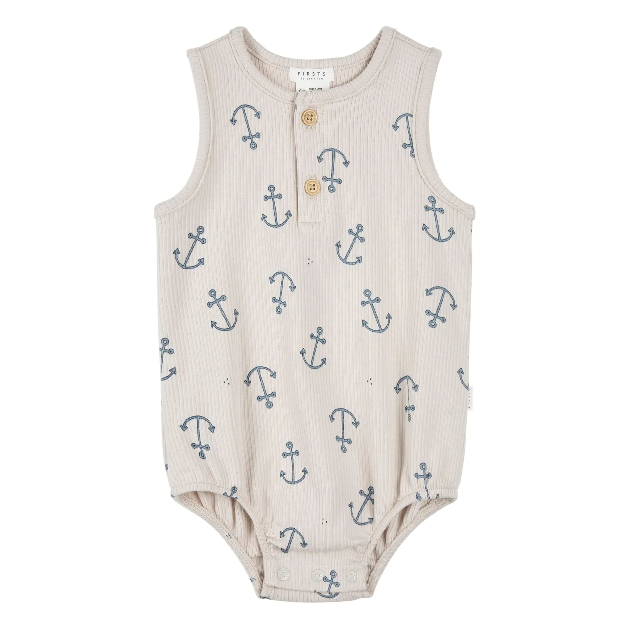 Petit Lem - Dungarees with Ruffles Organic Cotton | Beige