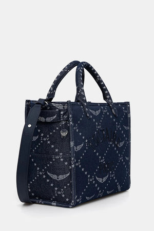 ZADIG&VOLTAIRE ANGEL TOTE DENIM MONOGRAM Çanta