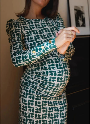 Paloma Collection - Thelma Sintra Maternity Dress | Green