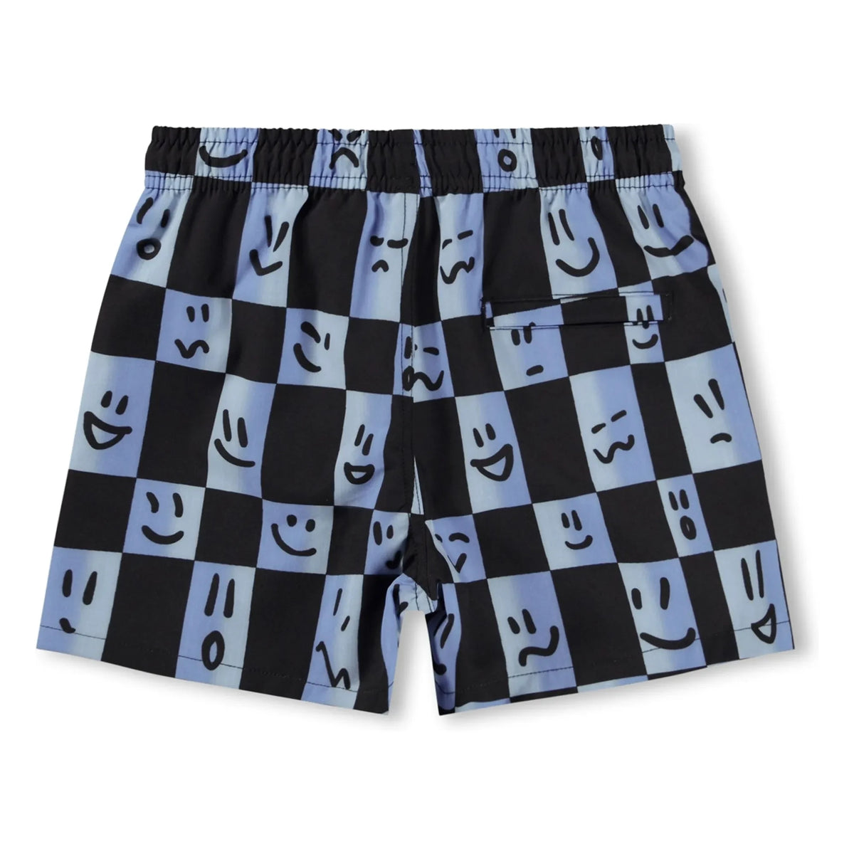 Molo - Niko Smiles Carreaux Recycled Fiber Swimsuit Shorts | Blue