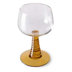 HKliving - Spiral Glass | Mustard