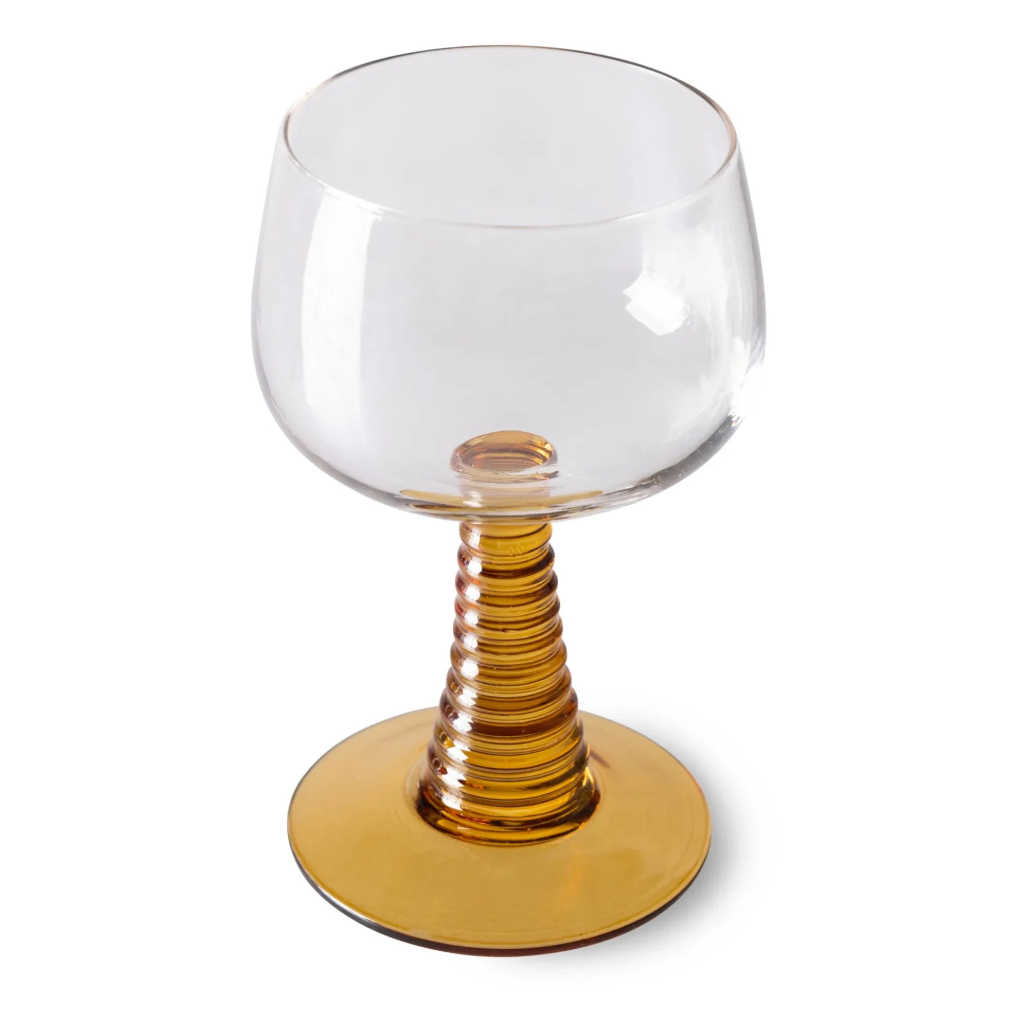 HKliving - Spiral Glass | Mustard