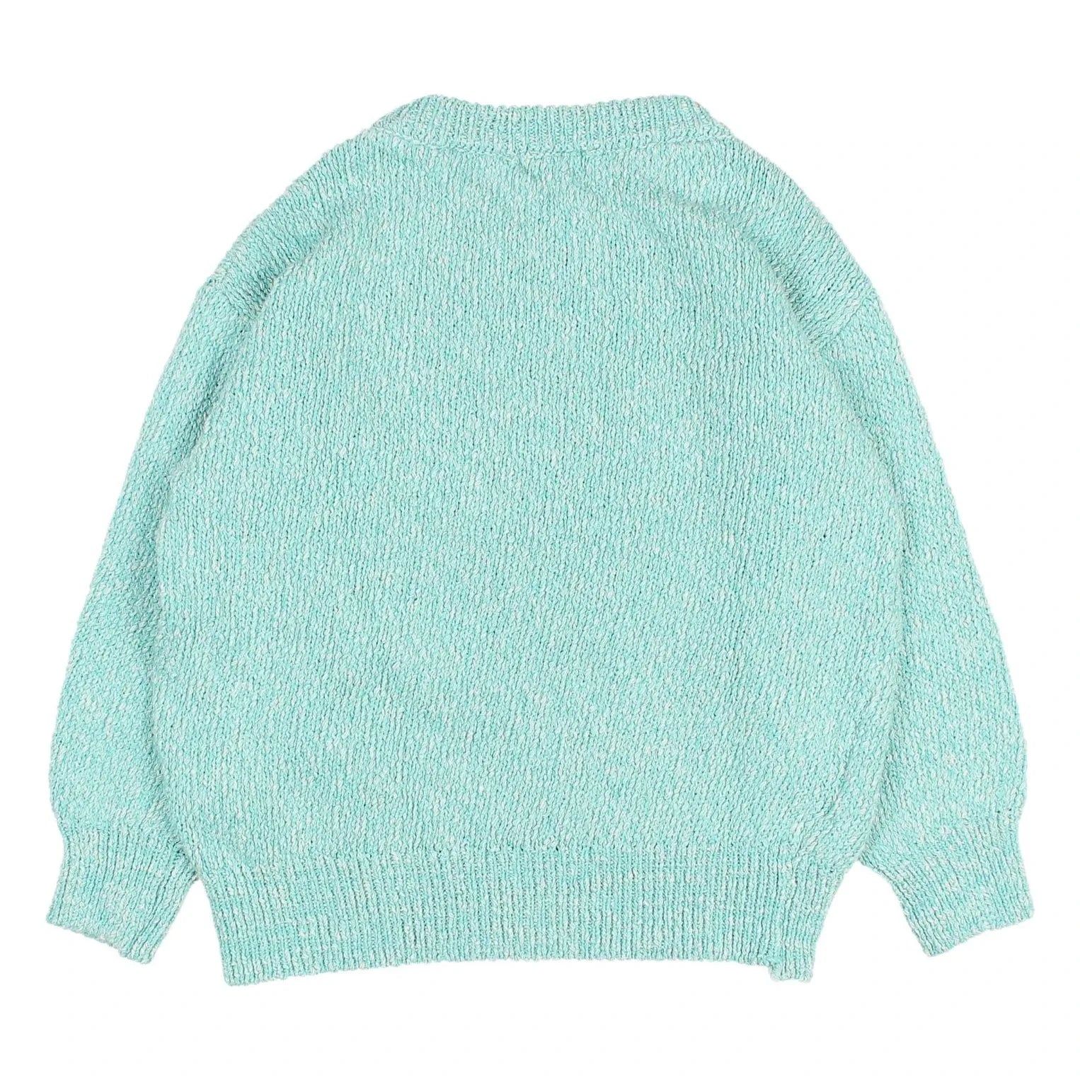 Búho - Chiné Organic Cotton Sweater | Aqua