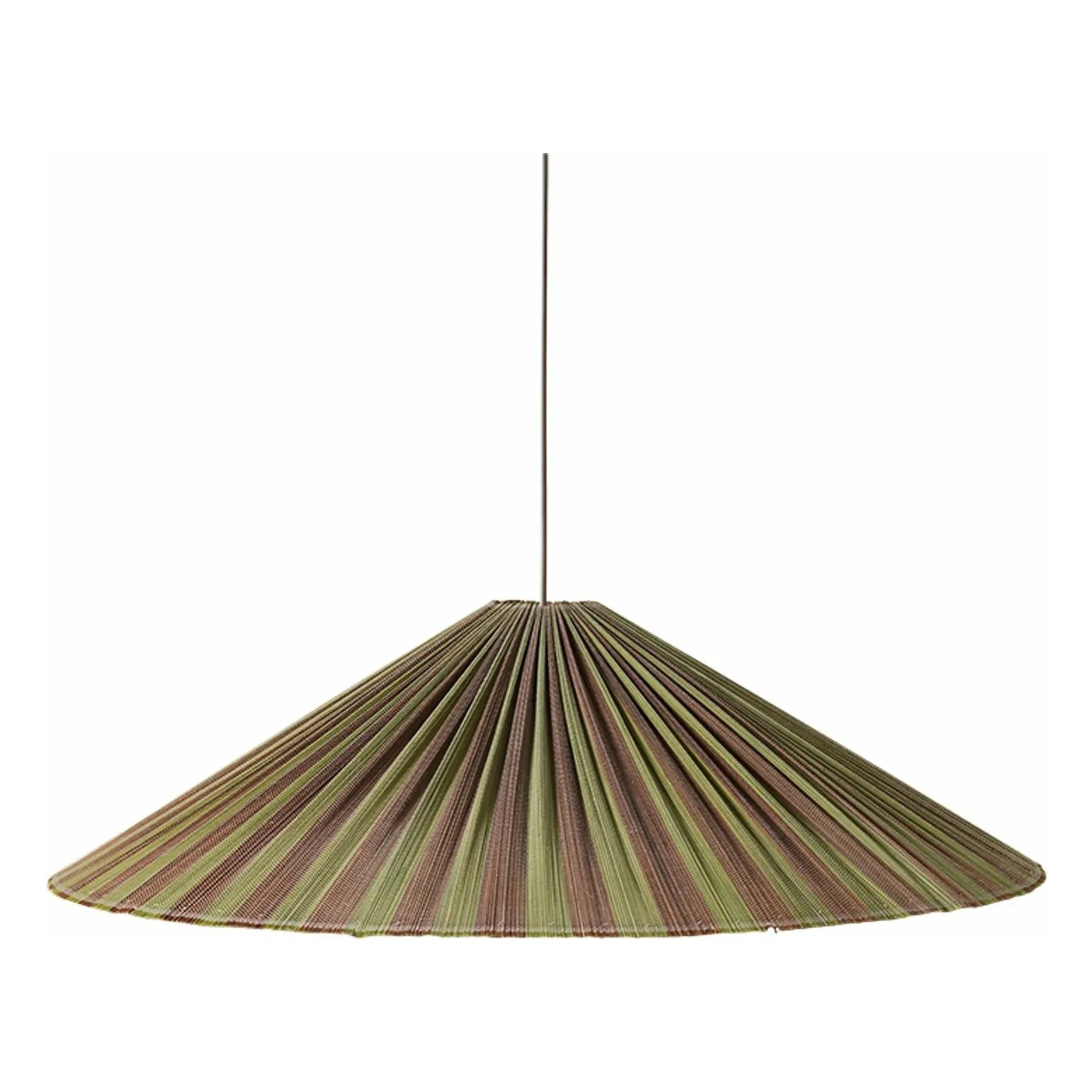 HKliving - Pleated Bamboo Pendant Lamp | Green