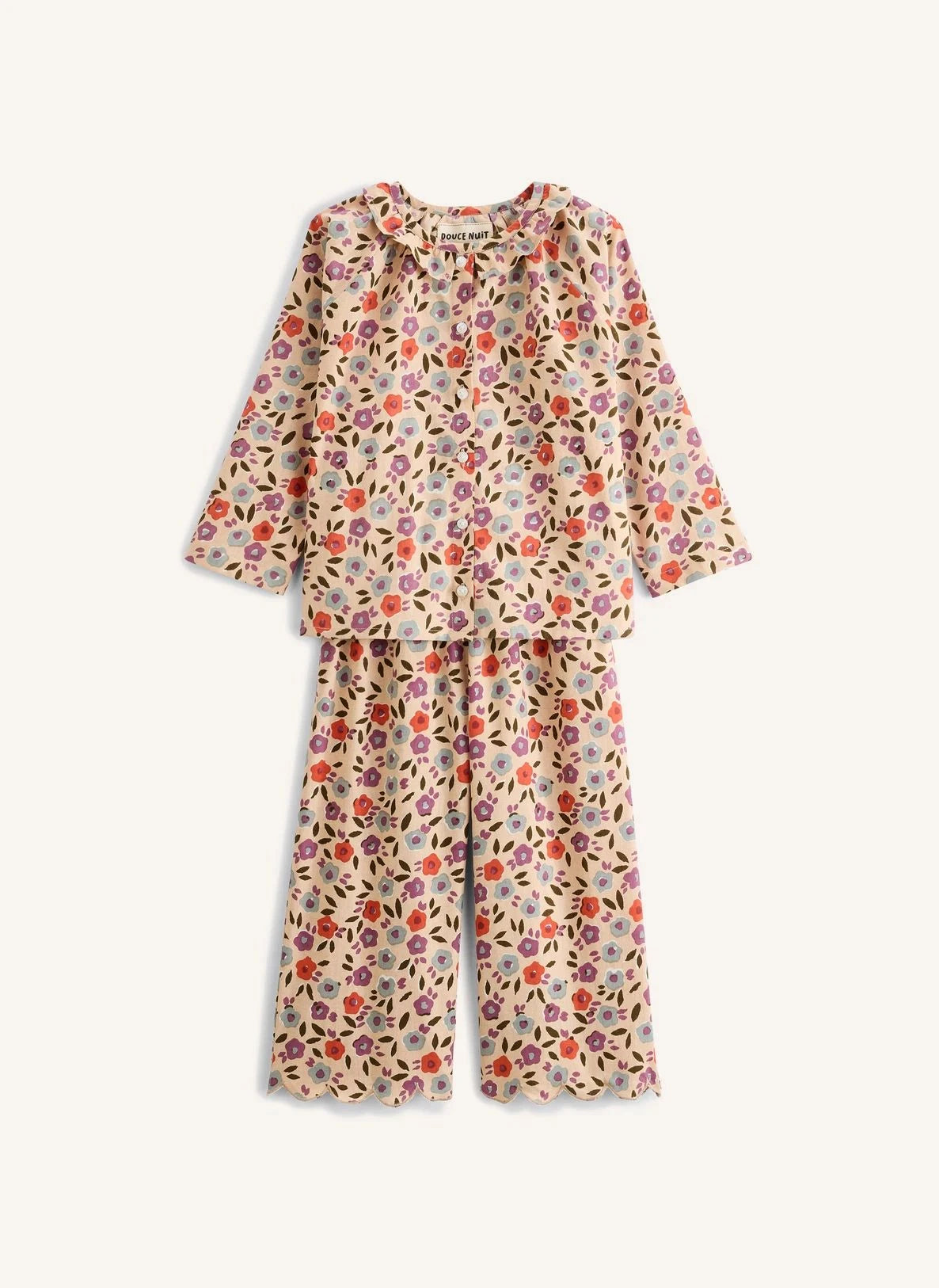 Apaches - Dunai Floral Pattern Pajamas | Beige