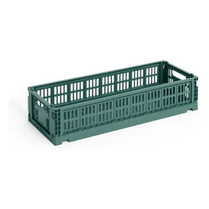 Hay - Long Folding Crate | Dark Green