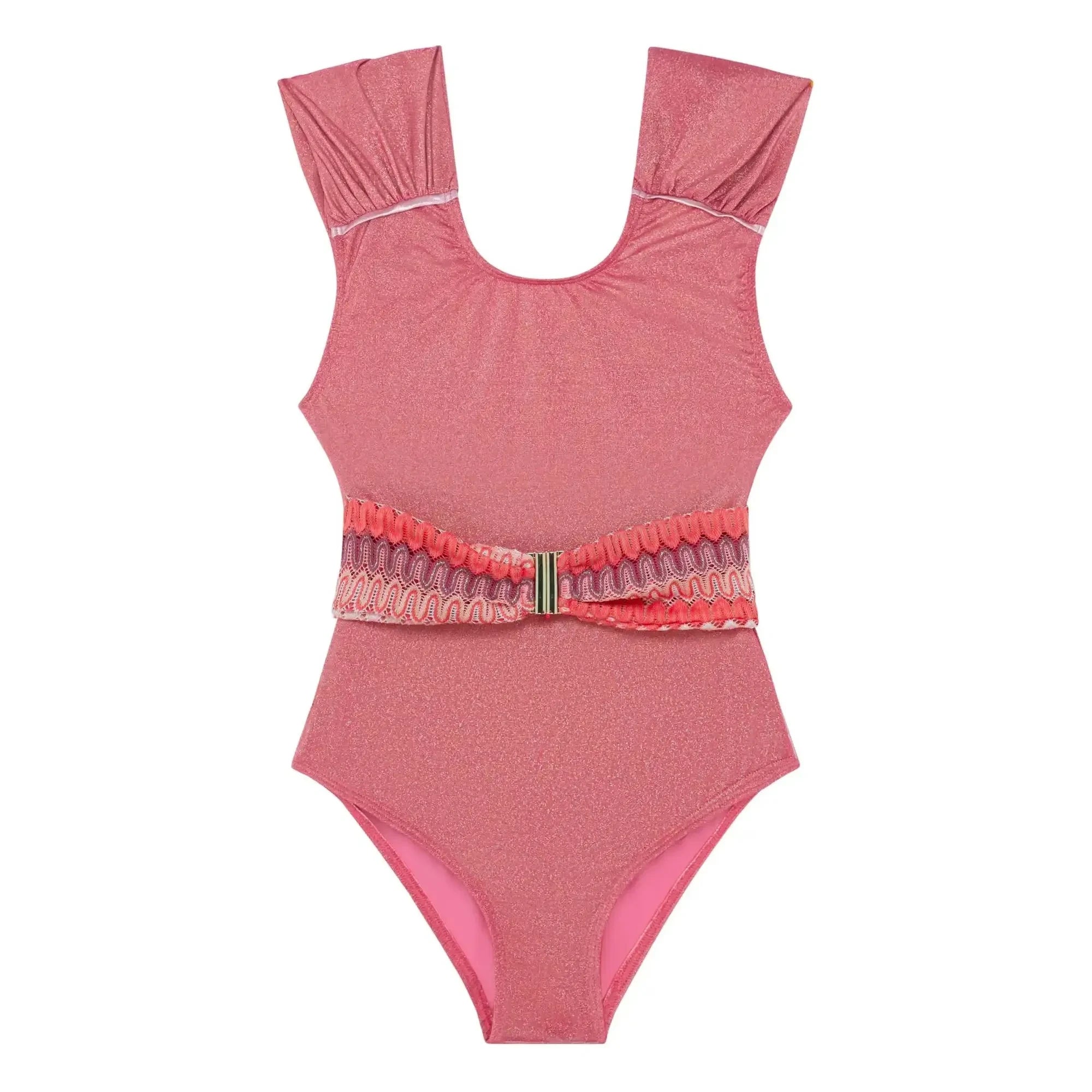 Lison Paris - Dolce Vita Metallic One-Piece Swimsuit | Pink